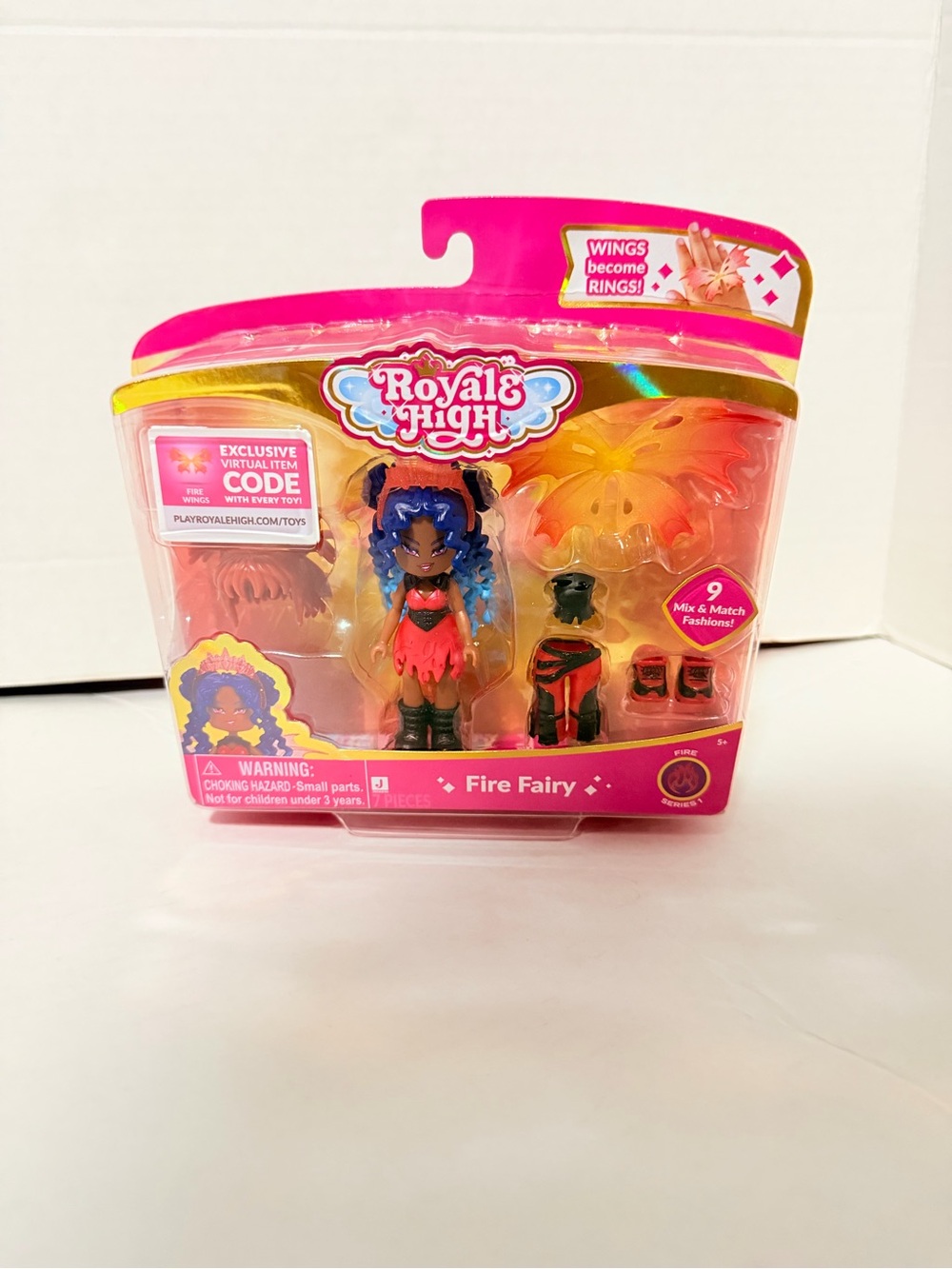Fire Fairy Doll - Pink and Orange